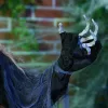 Animált szellem halloween dekoráció 178 cm magas mozgással, vörös LED szemekkel és hanghatásokkal