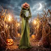  Animált tökfejű csontváz halloween dekoráció 173 cm magas mozgó figura, felugró fejjel, világítással és hanghatásokkal