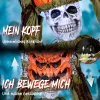  Animált tökfejű csontváz halloween dekoráció 173 cm magas mozgó figura, felugró fejjel, világítással és hanghatásokkal
