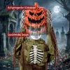  Animált tökfejű csontváz halloween dekoráció 173 cm magas mozgó figura, felugró fejjel, világítással és hanghatásokkal