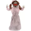Animált horror baba halloween dekoráció 76 cm magas mozgással, vörös szemekkel és hanghatással