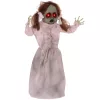 Animált horror baba halloween dekoráció 76 cm magas mozgással, vörös szemekkel és hanghatással