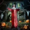 Animált bohóc halloween dekoráció 165 cm magas mozgó testtel, világító szemekkel és hanghatásokkal
