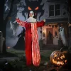 Animált bohóc halloween dekoráció 165 cm magas mozgó testtel, világító szemekkel és hanghatásokkal