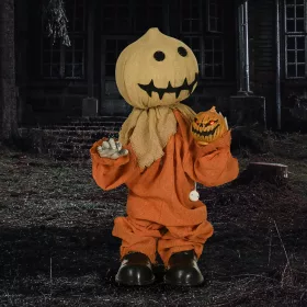   Animált madárijesztő halloween dekoráció 77 cm magas mozgással, vörös szemekkel és hanghatásokkal