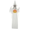 Animált szellem halloween dekoráció 183 cm magas világító tökkel, vörös szemekkel és hanghatásokkal