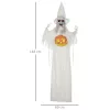 Animált szellem halloween dekoráció 183 cm magas világító tökkel, vörös szemekkel és hanghatásokkal