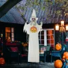 Animált szellem halloween dekoráció 183 cm magas világító tökkel, vörös szemekkel és hanghatásokkal