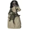 Animált szellem baba halloween dekoráció 83 cm magas mozgásérzékelővel, vörös szemekkel és hanghatással