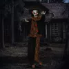 Animált horror bohóc halloween dekoráció 170 cm magas mozgásérzékelővel, vörös szemekkel és hanghatásokkal