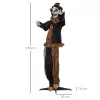 Animált horror bohóc halloween dekoráció 170 cm magas mozgásérzékelővel, vörös szemekkel és hanghatásokkal