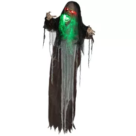   Animált szörny halloween dekoráció 183 cm magas mozgással, vörös szemekkel és zölden világító szájjal