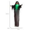 Animált szörny halloween dekoráció 183 cm magas mozgással, vörös szemekkel és zölden világító szájjal