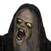 Animált szörny halloween dekoráció 183 cm magas mozgással, vörös szemekkel és zölden világító szájjal