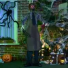 Animált láncfűrészes horrorfigura halloween dekoráció 170 cm magas mozgó figura vörös szemekkel és láncfűrész hanggal