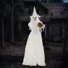 Világító tökös boszorkány halloween dekoráció 189 cm magas mozgó figura vörös és kék LED fényekkel