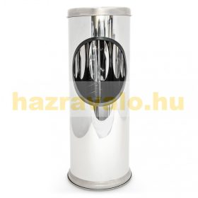   Kültéri szemetes rozsdamentes acél talapzatos hamutartó 37 cm inox kültéri hamutartó hulladékgyűjtővel