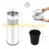 Outdoor trash can 8 liter bin with ashtray steel ashtray in white color