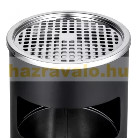   Kültéri szemetes 12 literes kuka hamutartóval acél hamutartó fekete színben
