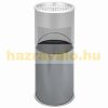 Outdoor trash can 12 liter bin with ashtray steel ashtray in black color