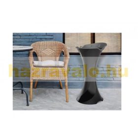 Kültéri szemetes hamutartó állvány fekete