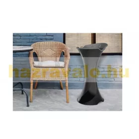 Kültéri szemetes hamutartó állvány fekete