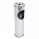 Outdoor trash can ashtray stand stainless steel 52 cm high inox 