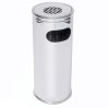 Outdoor trash can ashtray stainless steel inox 