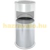 Outdoor trash can 12 liter bin with ashtray steel ashtray chromed