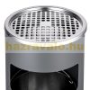 Outdoor trash can 12 liter bin with ashtray steel ashtray in gray color