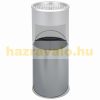 Outdoor trash can 12 liter bin with ashtray steel ashtray in gray color