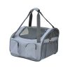 Hand and car carrier bag for pets 41x34x30 cm gray car seat carrier bag