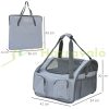 Hand and car carrier bag for pets 41x34x30 cm gray car seat carrier bag