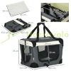 Hand and car carrier bag for small animals 50x33x35 cm grey-black collapsible transport box