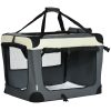 Hand and car carrier bag for small animals 70x51x50 cm grey-black collapsible transport box