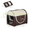 Hand and car carrier bag for small animals 70x51x59 cm brown transport bag