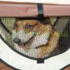 Hand and car carrier bag for small animals 70x51x59 cm brown transport bag