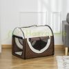 Hand and car carrier bag for small animals 70x51x59 cm brown transport bag