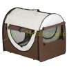 Hand and car carrier bag for small animals 70x51x59 cm brown transport bag