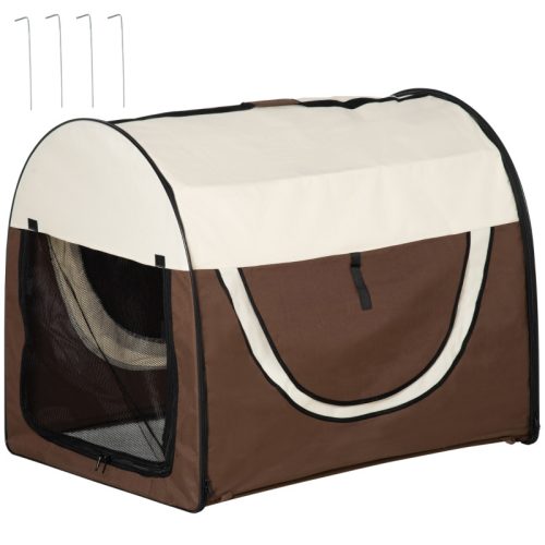 Hand and car carrier bag for small animals 97x71x76 cm brown transport bag