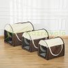 Hand and car carrier bag for small animals 97x71x76 cm brown transport bag
