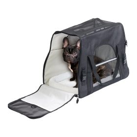   Kézi és autós hordozótáska háziállatok számára, 8 kg-ig 55x43x35 cm fekete