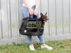 Hand and car carrier bag for small animals, up to 8 kg, size M, black