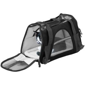   Kézi és autós hordozótáska kisállatok számára, 3 kg-ig, S méret, fekete