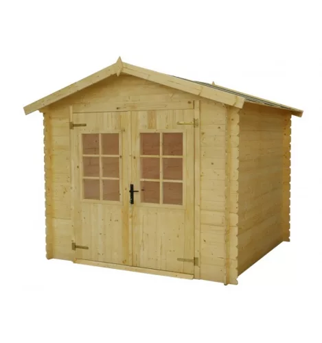 Szerszámos ház 246x246 cm kezeletlen natúr fa könnyűszerkezetes készház