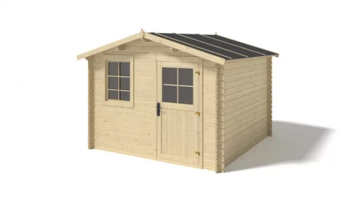 Hétvégi ház 3x2 méter kezeletlen natúr fa könnyűszerkezetes készház