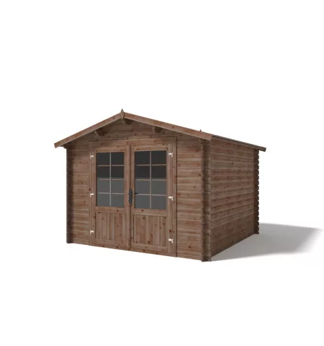 Hétvégi ház 3x3 méter impregnált barna fa könnyűszerkezetes készház