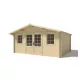 Hétvégi ház 4,8x4 méter kezeletlen natúr fa könnyűszerkezetes készház