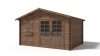 Weekend house 4x3 meters impregnated 12 m² brown wooden light structure prefabricated house