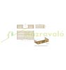 Weekend garden house with veranda and canopy 4x3 m, 20 m² terrace impregnated brown wood lightweight ready-made house